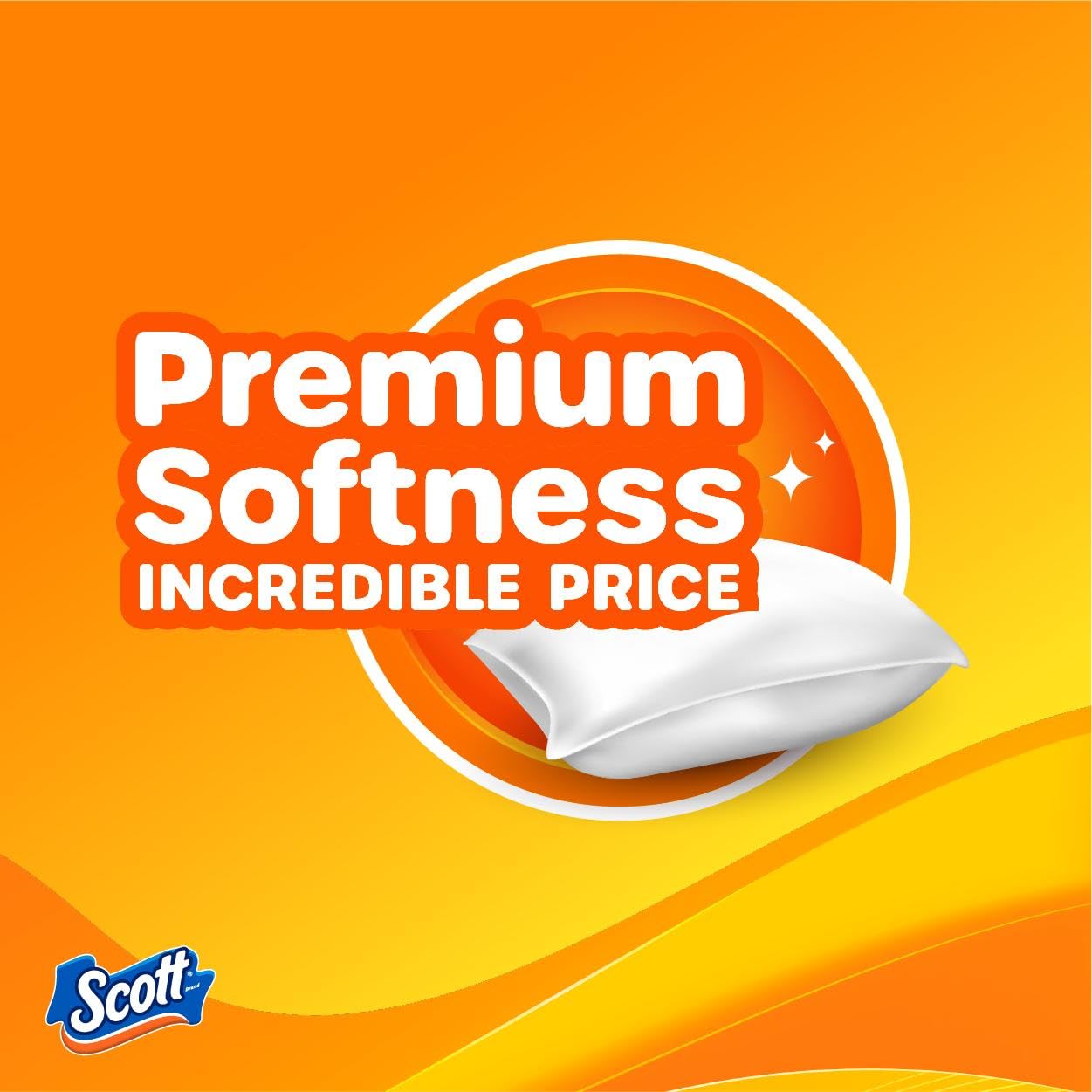 Scott ComfortPlus Toilet Paper, 12 Triple Rolls, 231 Sheets per Roll, Septic-Safe, 1-Ply Toilet Tissue