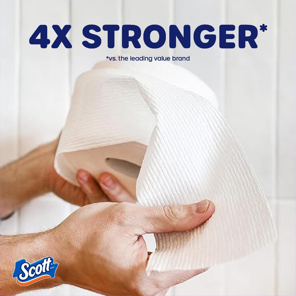 Scott ComfortPlus Toilet Paper, 12 Triple Rolls, 231 Sheets per Roll, Septic-Safe, 1-Ply Toilet Tissue