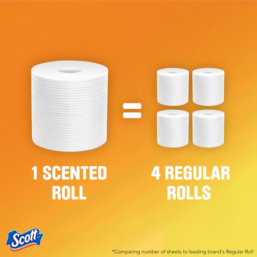 Scott ComfortPlus Toilet Paper, 12 Triple Rolls, 231 Sheets per Roll, Septic-Safe, 1-Ply Toilet Tissue