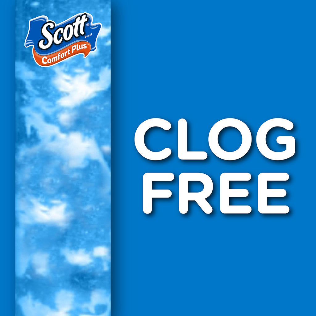 Scott ComfortPlus Toilet Paper, 12 Triple Rolls, 231 Sheets per Roll, Septic-Safe, 1-Ply Toilet Tissue
