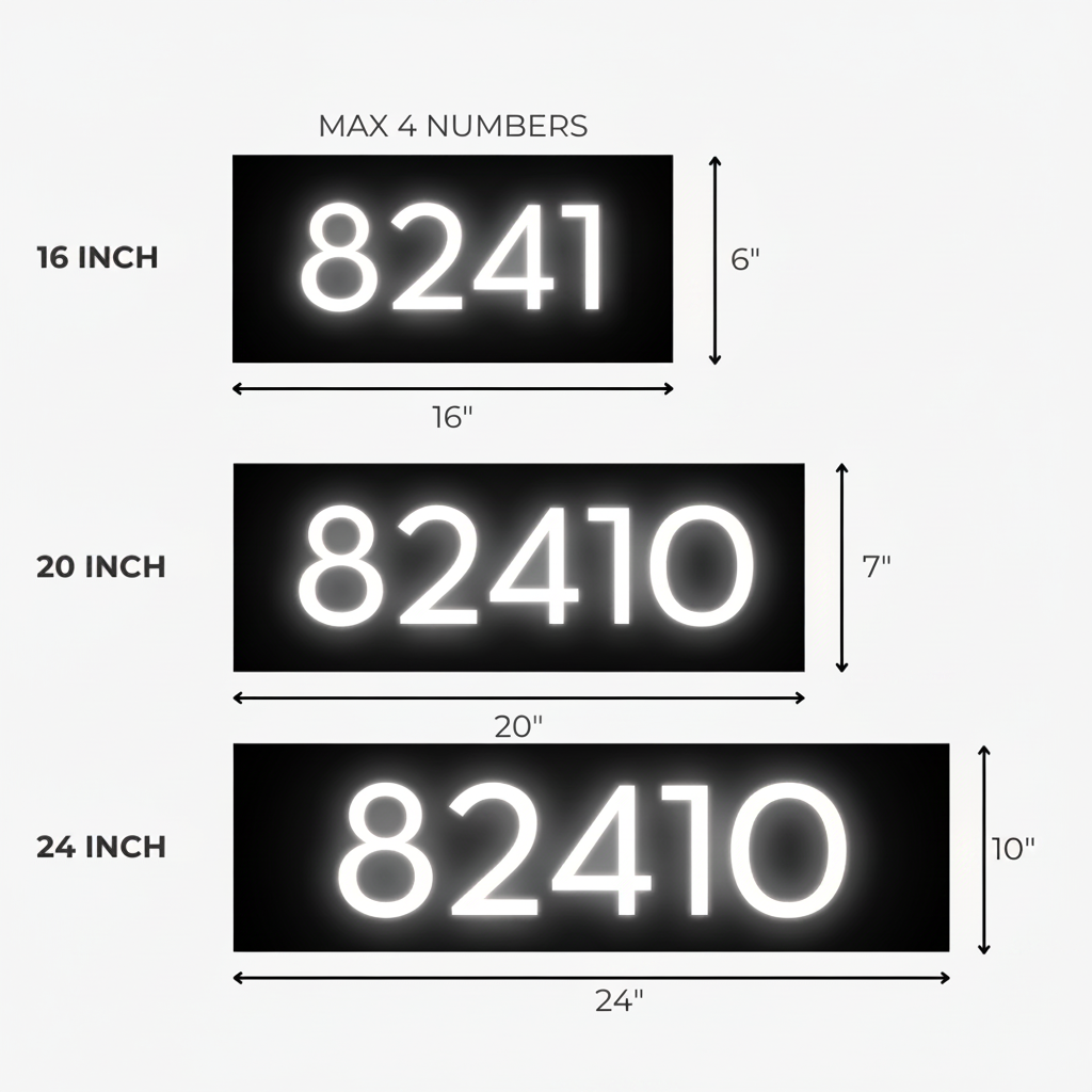 Metal Backlit Address Plaque – Custom LED House Address Sign